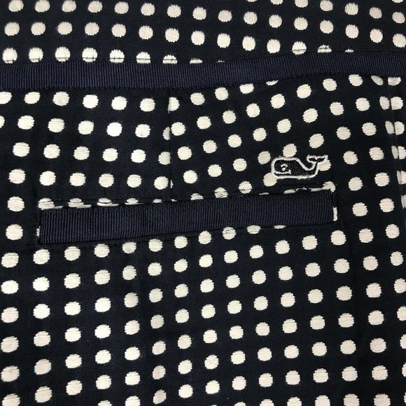 💜 Vineyard Vines Navy polka dot 100% cotton skirt - Picture 3 of 6